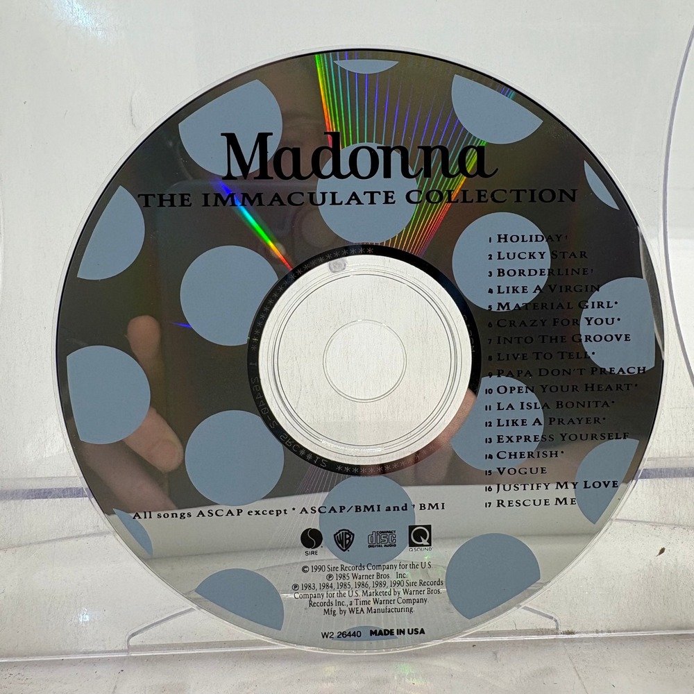 Madonna The Immaculate Collection CD 1990 Sire Records W2 26440 Greatest Hits